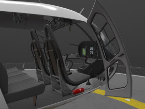 as-350 tulsa police animated 3D Model