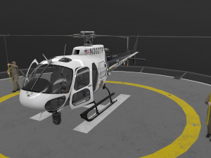 as-350 tulsa police animated 3D Model