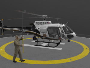 as-350 tulsa police animated 3D Model