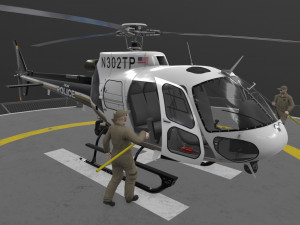 as-350 tulsa police animated 3D Model