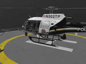 as-350 tulsa police animated 3D Model