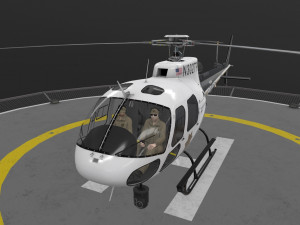 as-350 tulsa police animated 3D Model