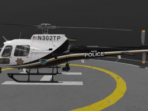 as-350 tulsa police animated 3D Model