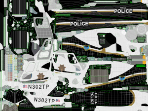 as-350 tulsa police animated 3D Model
