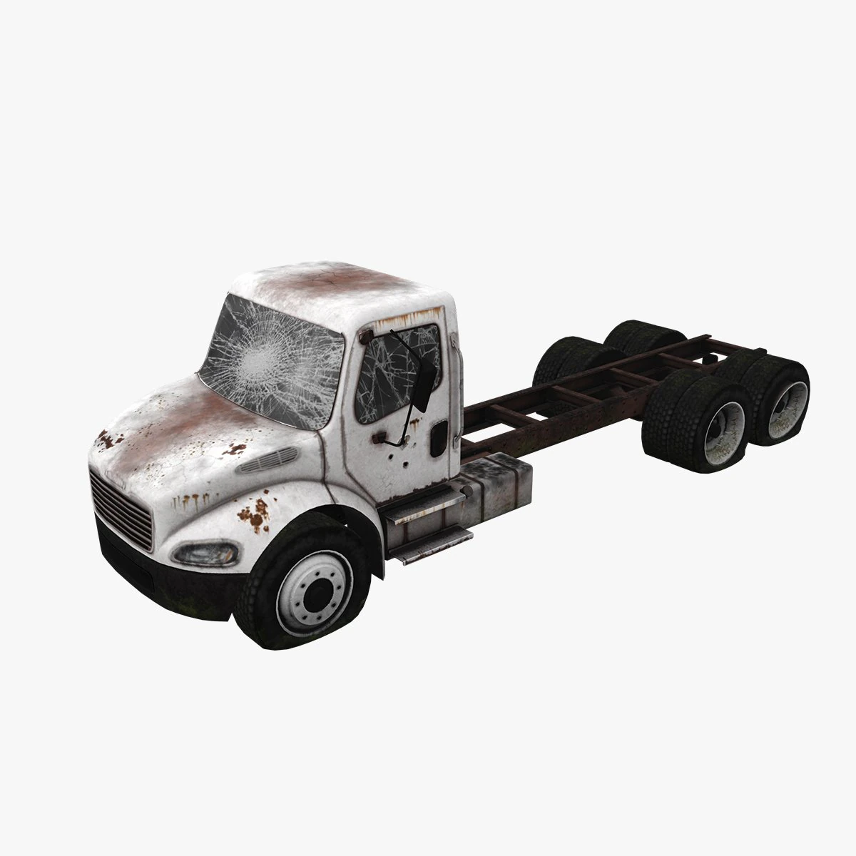 Abandoned Truck -133-- 3D Model .c4d .max .obj .3ds .fbx .stl .blend 