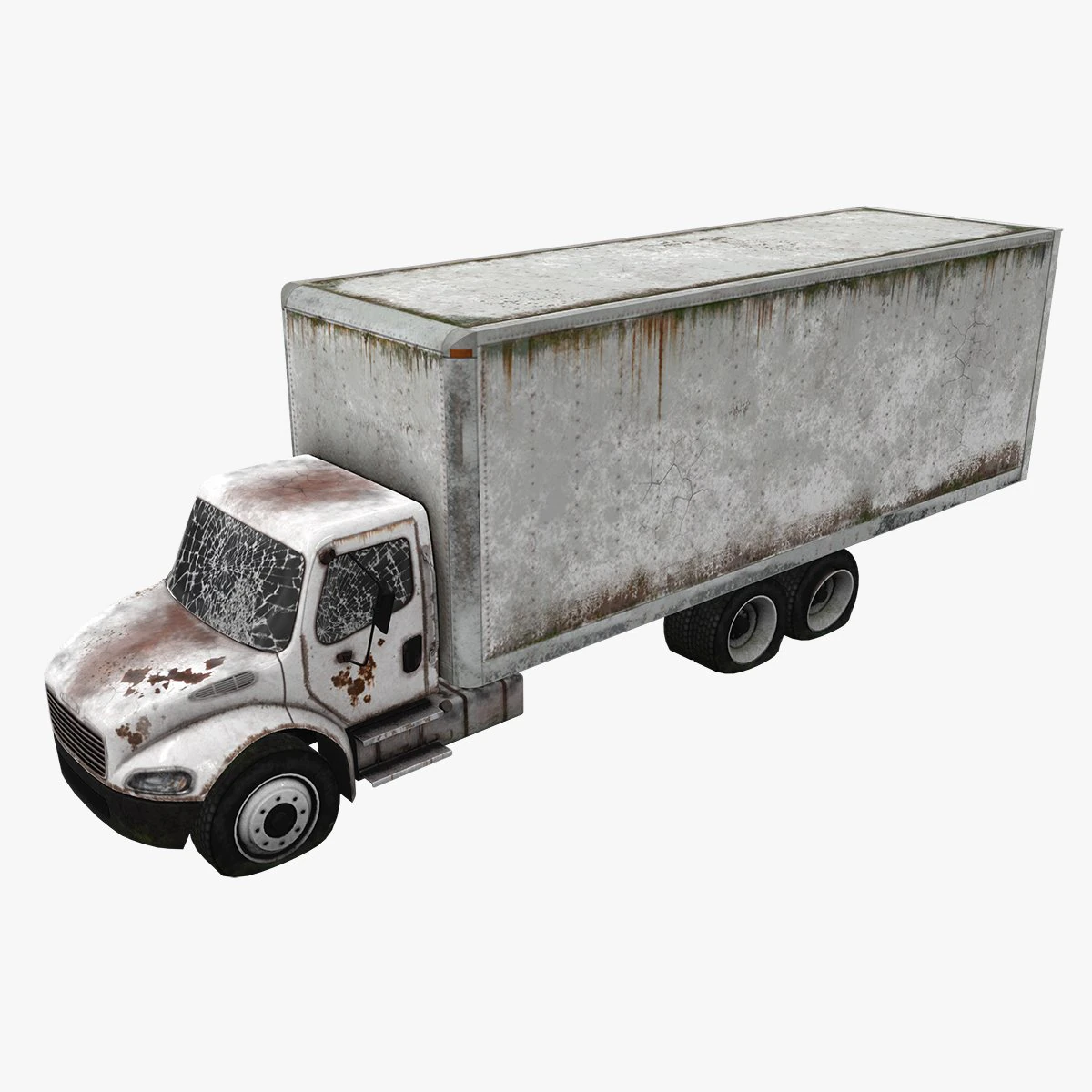 Abandoned Truck --134-- 3D Model .c4d .max .obj .3ds .fbx .stl .blend 