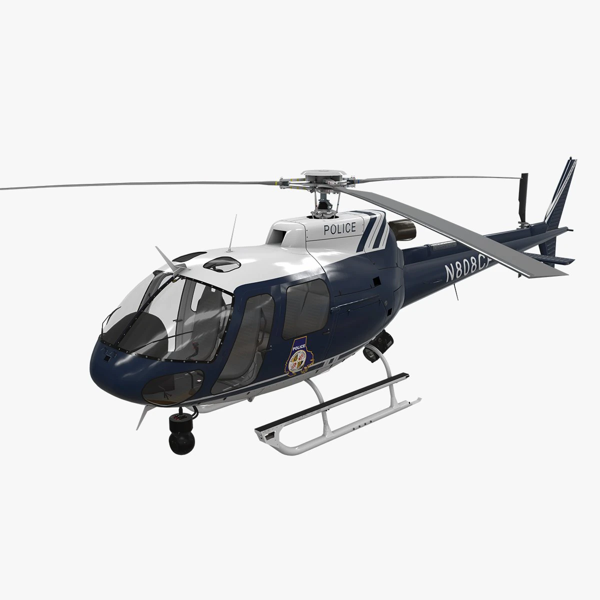 as-350 baltimore county police 3D Model .c4d .max .obj .3ds .fbx .stl .blend 