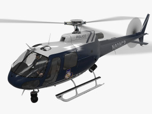 as-350 baltimore county police animated 3D Model