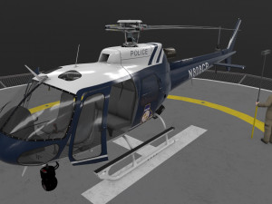 as-350 baltimore county police animated Modello 3D