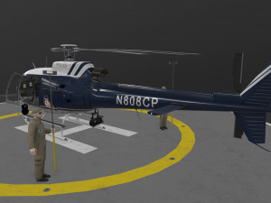 as-350 baltimore county police animated Modello 3D
