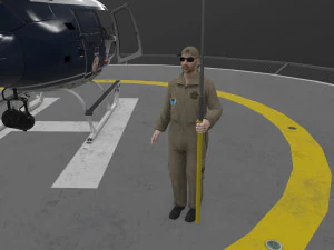 AS-350 ボルチモア郡警察のアニメーション 3Dモデル