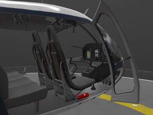 AS-350 ボルチモア郡警察のアニメーション 3Dモデル