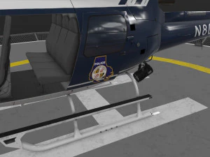 AS-350 ボルチモア郡警察のアニメーション 3Dモデル