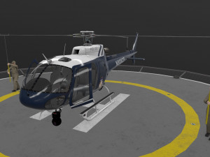 as-350 baltimore county police animated Modello 3D