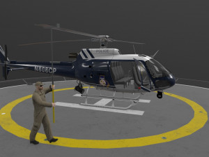 as-350 baltimore county police animated Modello 3D