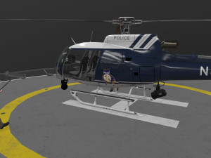 as-350 baltimore county police animated Modello 3D