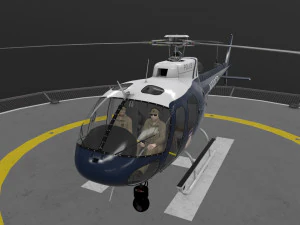 AS-350 ボルチモア郡警察のアニメーション 3Dモデル
