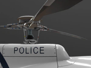 AS-350 ボルチモア郡警察のアニメーション 3Dモデル