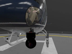 AS-350 ボルチモア郡警察のアニメーション 3Dモデル