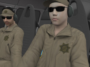 as-350 baltimore county police animated Modello 3D