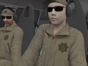 AS-350 ボルチモア郡警察のアニメーション 3Dモデル