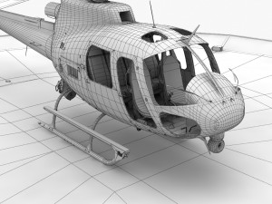 as-350 baltimore county police animated Modello 3D