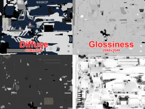 AS-350 ボルチモア郡警察のアニメーション 3Dモデル