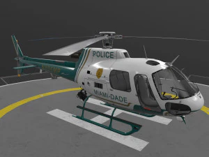 AS-350 Miami Dade Police --215-- 3D Model