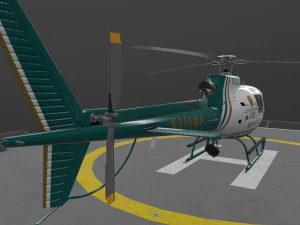 AS-350 Miami Dade Police --215-- 3D Model