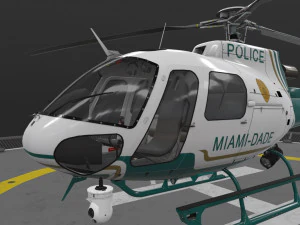 AS-350 Miami Dade Police --215-- 3D Model