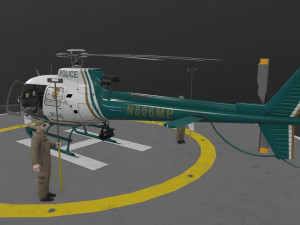 as-350 miami dade police animated Model 3D