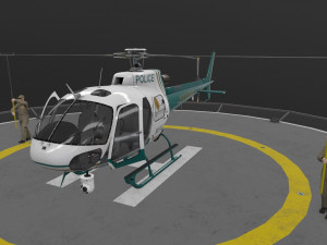 as-350 miami dade police animated Model 3D