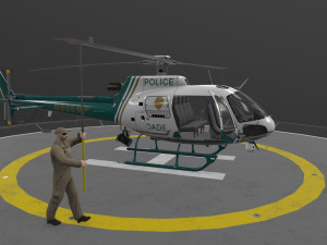 as-350 miami dade police animated Model 3D