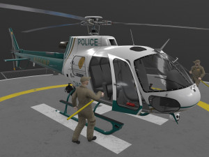 as-350 miami dade police animated Model 3D
