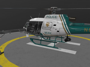 as-350 miami dade police animated Model 3D