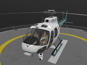 as-350 miami dade police animated Model 3D