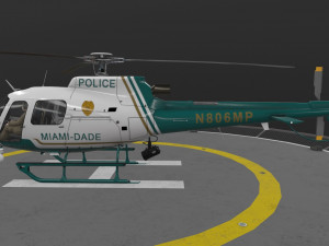as-350 miami dade police animated Model 3D