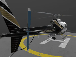 AS-350 San Diego Police Department --212-- 3D Model