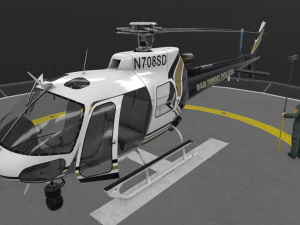 as-350 pol&iacute;cia de san diego animada Modelo 3D