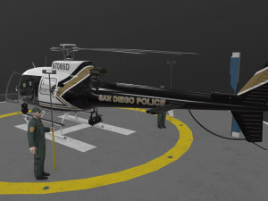 as-350 san diego police animated Modelo 3D