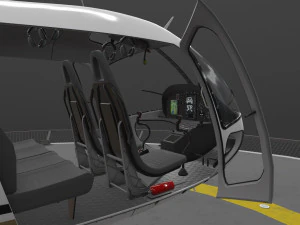 as-350 pol&iacute;cia de san diego animada Modelo 3D