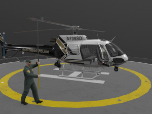 as-350 san diego police animated Modelo 3D
