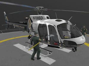 as-350 pol&iacute;cia de san diego animada Modelo 3D