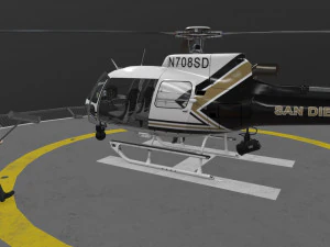as-350 pol&iacute;cia de san diego animada Modelo 3D
