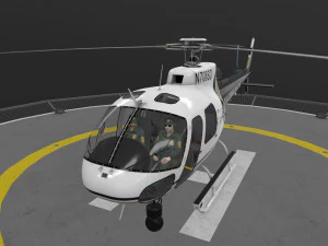 as-350 pol&iacute;cia de san diego animada Modelo 3D