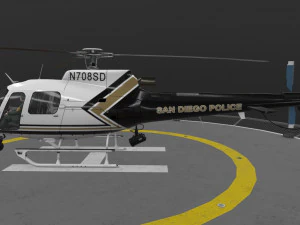 as-350 pol&iacute;cia de san diego animada Modelo 3D