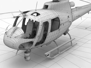 as-350 pol&iacute;cia de san diego animada Modelo 3D