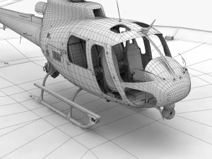 as-350 pol&iacute;cia de san diego animada Modelo 3D