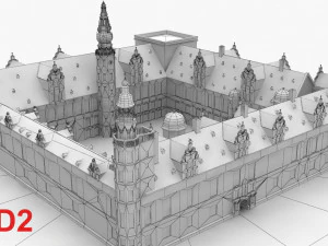 castello di Kronborg Modello 3D
