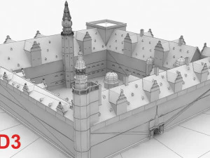 castello di Kronborg Modello 3D